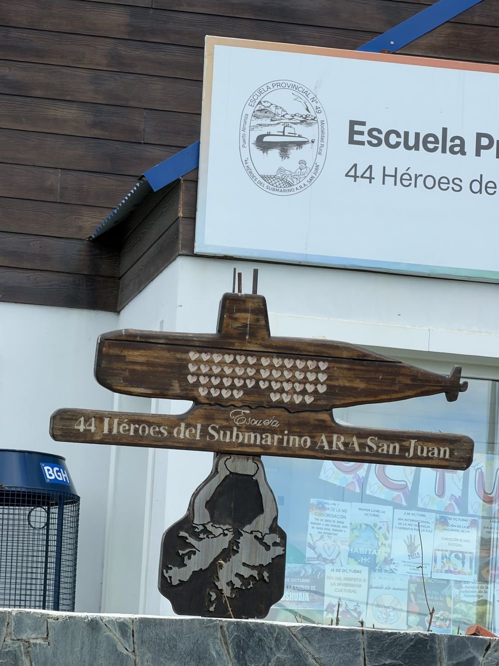 Escuela 44 Héroes ARA San Juan en Puerto Almanza, Tierra del Fuego
